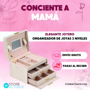 Joyero Organizador de Joyas 3 Niveles